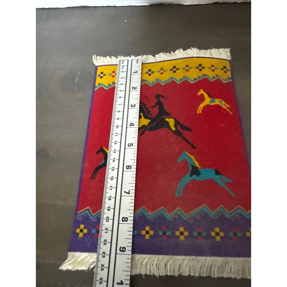 Pendleton MouseRug Southwestern Horse Rider Mouse Pad Red Tribal Western 7x9